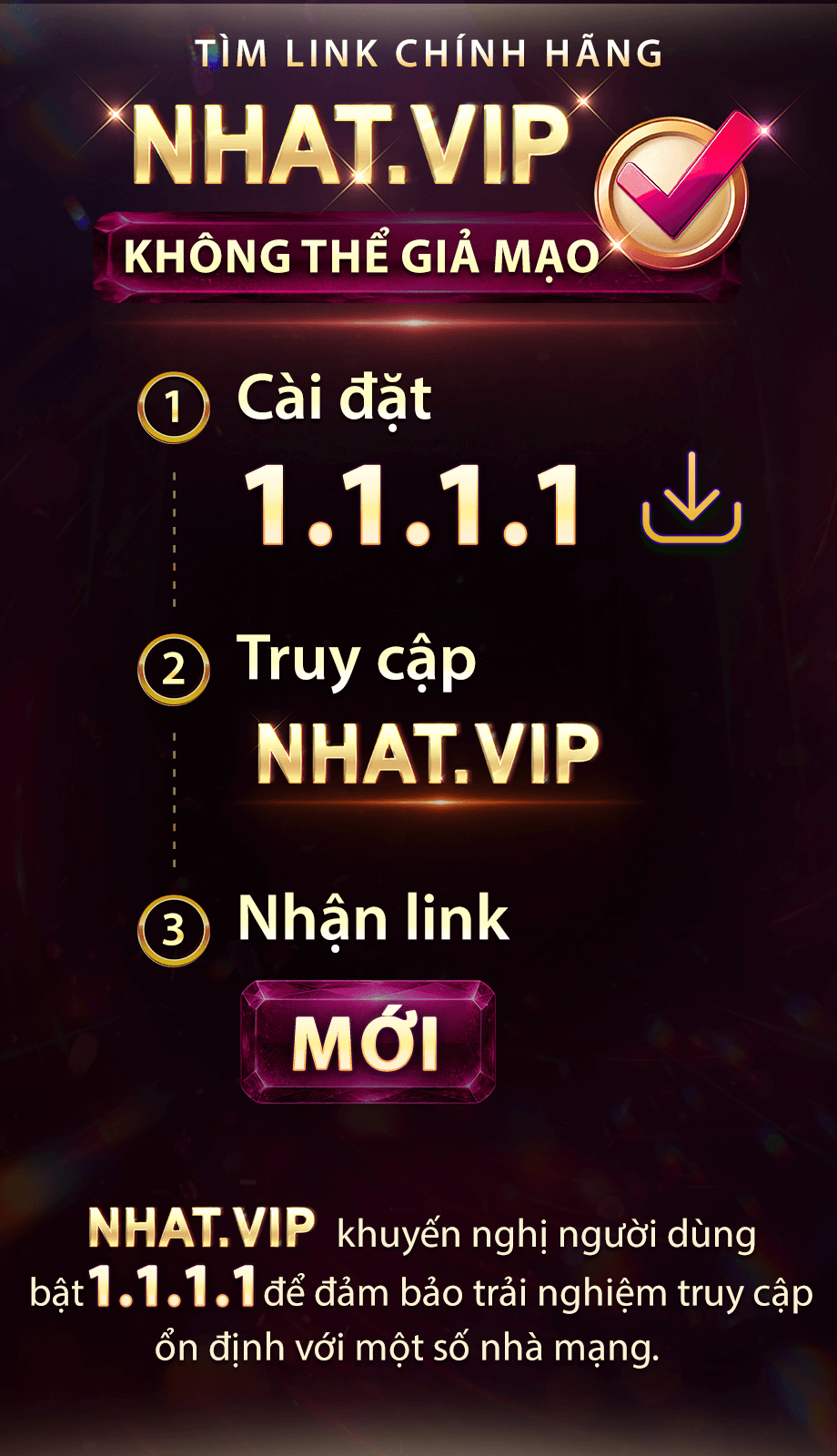 Truy cập ổn định với 1.1.1.1