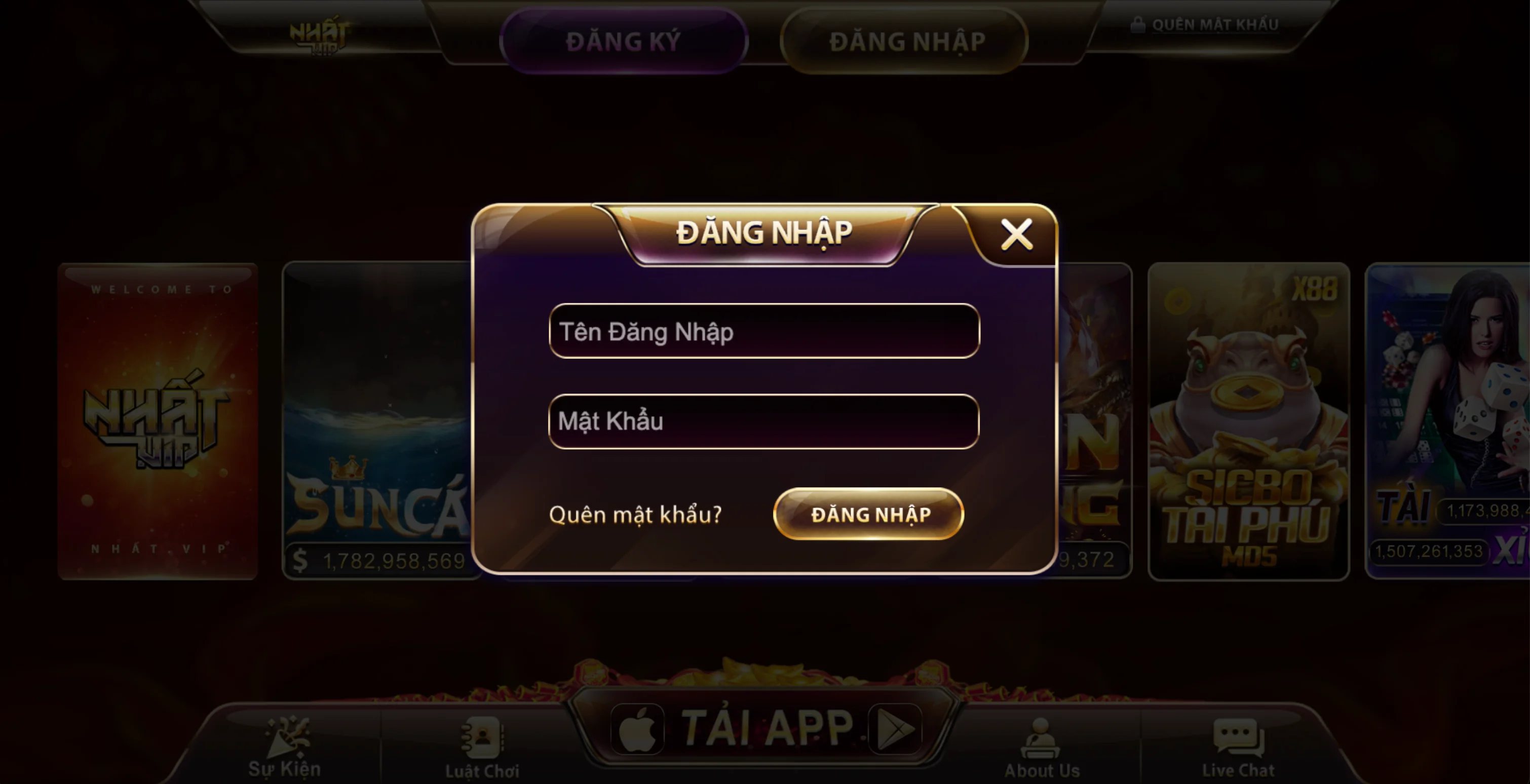 Quy trình đăng nhập Nhatvip đơn giản